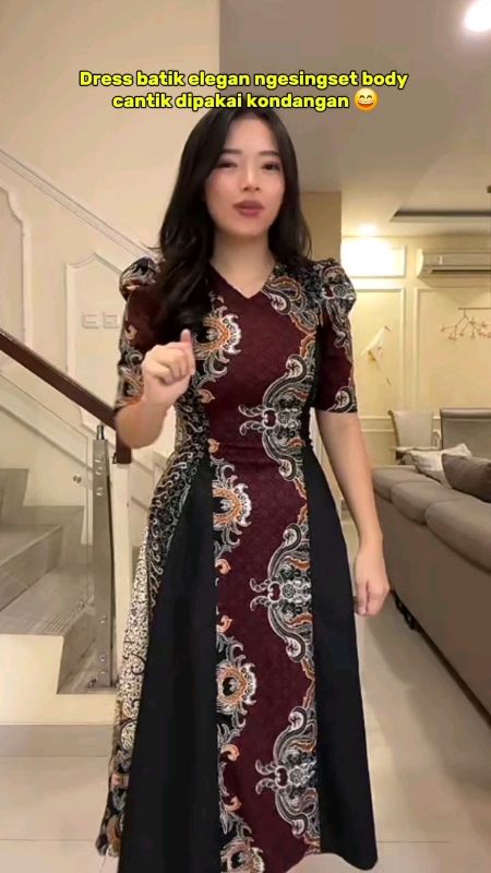 Dress batik katun stretchkantor, kondangan, hijab #dressbatik #dresskatunstretch #dressbatikkantor #dressbatikkondangan #dresshijab #racunshopeee