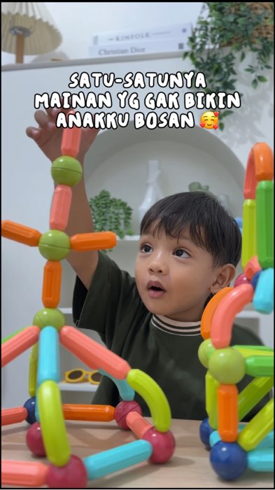 Wajib punya sih ini kalo pengen anaknya makin kreatif 🥰#mainanmagneticstick #mainanedukasi #parenting