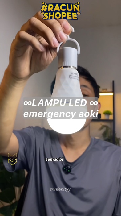 Aoki led emergency lamp penyelamat saat listrik padam#aokilampudarurat #lampuemergency#lampuemergencyviral#ViralDiShopeeVideo #ShopeeCOD#RacunShopee