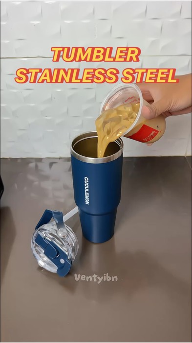 Tumbler stainless steel sus 304 1 liter termos kapasitas besar tahan dingin dan panas #tumblerstainless  #DiskonRacunShopee #SpillRacunShopee