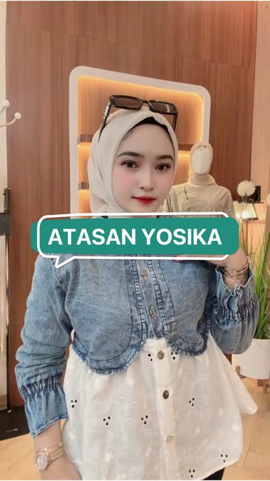 ￼Naura Fashion - Atasan Wanita Yosika Bahan Jeans Lembut Cantik Mewah Elegan 2026#SpillRacunShopee #fashionshopeehaul #FashiondiShopee #shopeevideo
