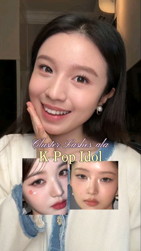 #bulumatapalsu ala #idolkpop 😍 #pipiwaya #pipiwayaeyelashes #clusterlashes #bulumatalentik #makeup#beauty  #eyemakeup #bulumataidol