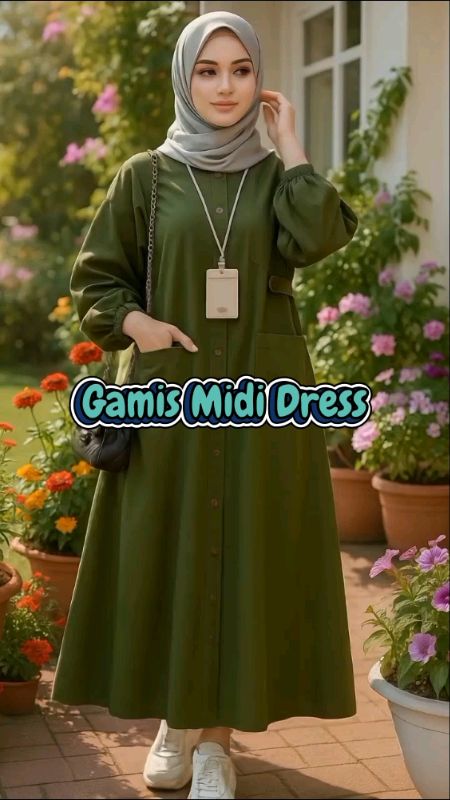 Gamis misi dress Korean style #RacunShopee #ShopeeFashionHaul #ShopeeCOD #OOTDFashionShopee #gamis #dress #mididress #bajuwanita #koreanstyle #fyp