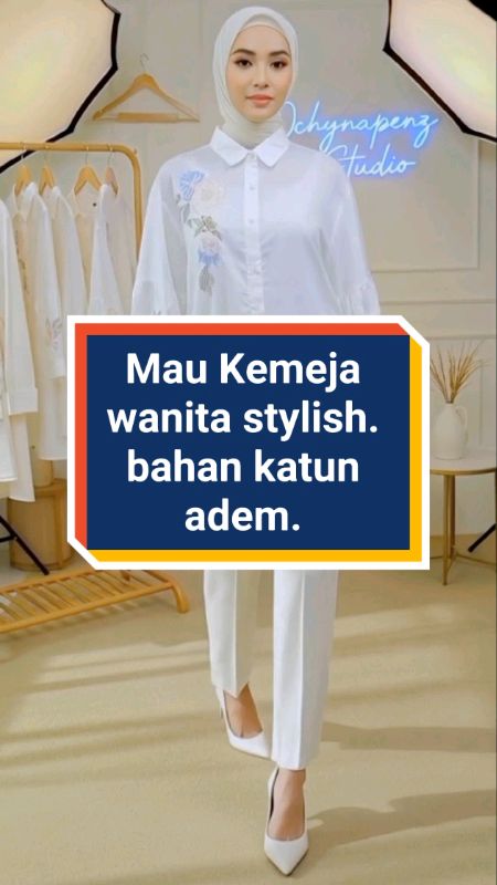 Kemeja blouse wanita dengan banyak motif bordir. bahan katun adem #dress #blousewanita #kemejawanita #ShopeeBeautyHaul #blouse #fashion #atasan #baju
