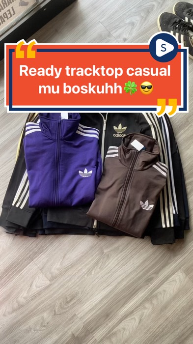 Tracktop Adidas bikin kamu tampil casual🤩👆🏼#tracktopadidas #jaketadidas #casual #RacunShopee #ViralDiShopeeVideo #DiskonRacunShopee #Diskon50Persen