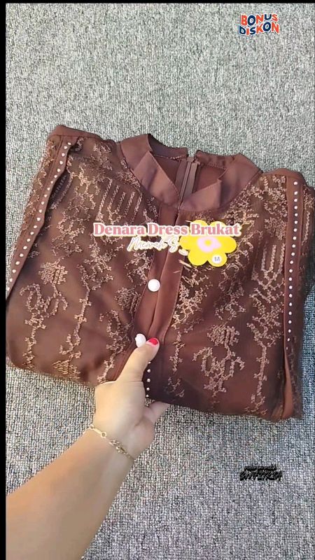 Denara dress brukat #dressbrukat #gamisbrukat #RacunShopee