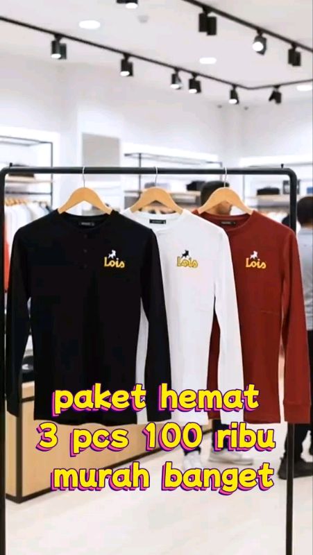 #paket3pcs#kaoskancinghenley#lenganpanjang#original#fyp#shopeefashionpria#ootd#style#SpillRacunShopee