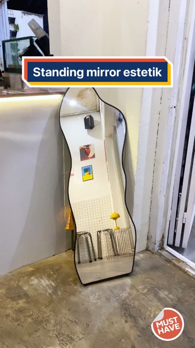 Standing mirror aestetic #RacunShopee #SpillRacunShopee #ViralDiShopeeVideo #ShopeeLook #kacaestetik #standingmirror