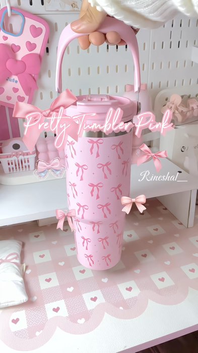 Pretty tumbler pink dari cuculemon💕🩷🎀 #tumbler #tumblerviral #tumblerstainless #cuculemon #tumbleraesthetic
