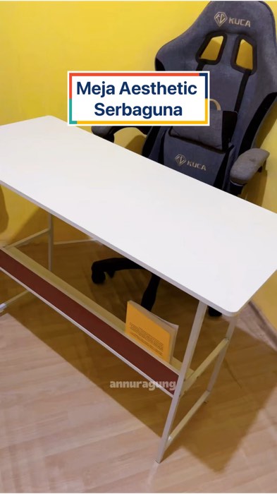 Meja Aesthetic serbaguna,bisa untuk belajar,tempat komputer,meja live stream dan lain” #mejaaesthetic #mejaserbaguna