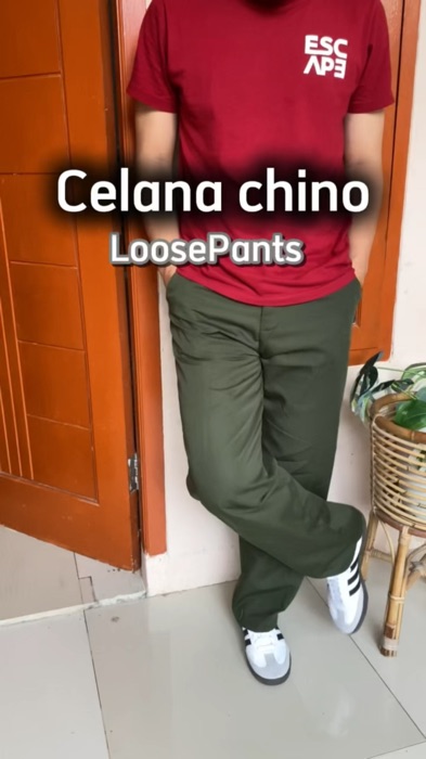 Celana chino LoosePants murah Guys #SpillBawaBerkah #ShopeeLook #SHOPEEFitChek #celanachino #celanaloosepants #celanapanjangchino #celanamurah