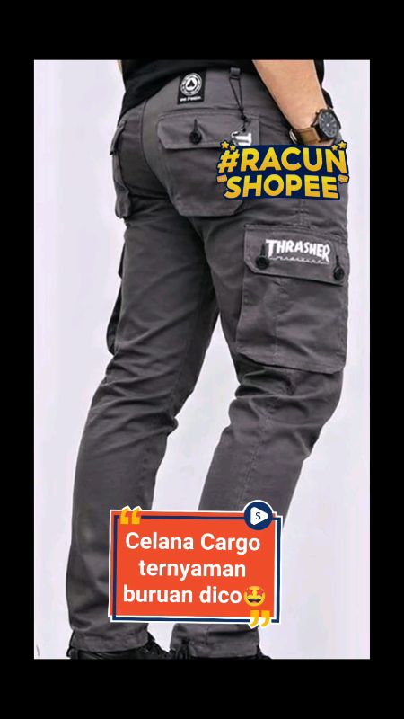 Celana cargo berkualitas🤩🤩#celanacargo #celanacargopremium #celanacargokekinian #PromoNonStop  #cargopantsmurah #RacunShopee #RacunShopeeCheck