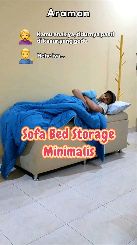 yang di video ukurannya custom ya! #sofabed #sofastorage #sofastorageboxorganizer #sofaminimalis #rumahtangga #RacunShopee