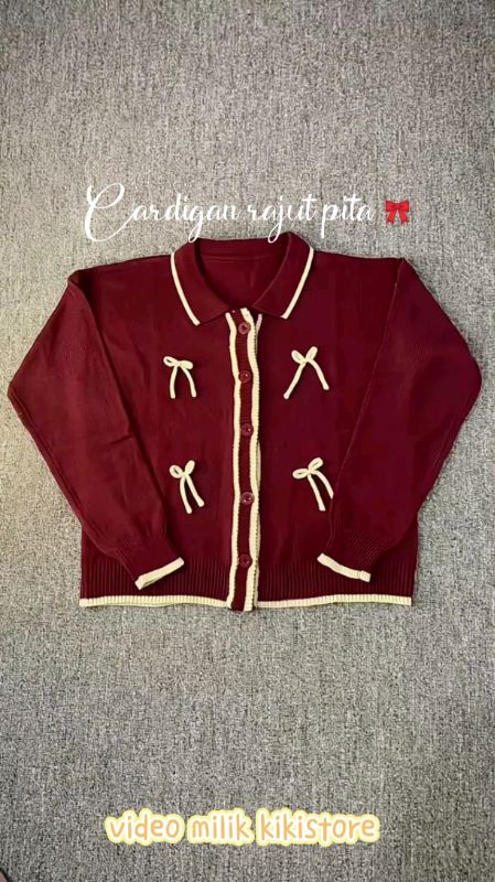 cardigan rajut pita 🎀#cardiganrajut #shopeevideo #DiskonRacunShopee #GratsiOngkirRP0 #ShopeeLook #ShopeeCOD #fyp