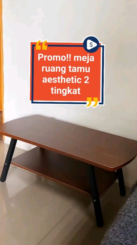 Meja tamu aesthetic 2 tingkat #mejatamu #mejaaesthetic #mejakayu #mejaruangtamu #mejakopi #RacunShopee #ShopeeCOD #GratisOngkirRP0 #PromoNonStop #fyp