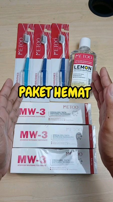 Paket Budle Metoo Pasta Gigi Mouthwash sikat gigi #metoosikatgigi #metoooprobiotikobatkumur #metoomw3 #metoo