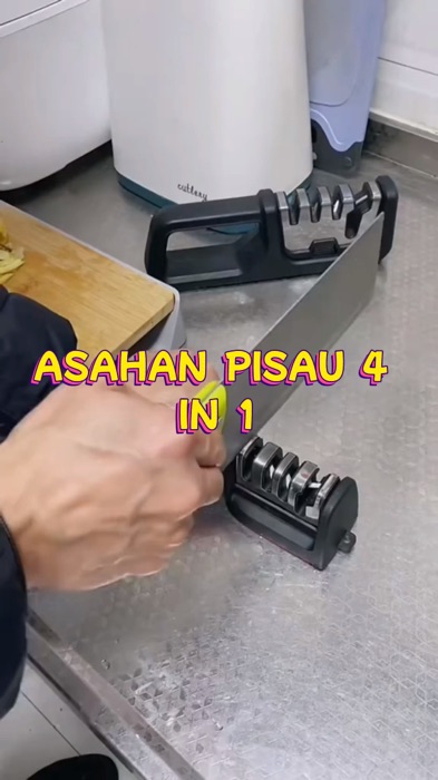 Alat pengasah pisau dapur 4 in 1. #pengasahpisau #pengasah #pengasahpisaupraktis #asahanpisau #alatpengasahpisau