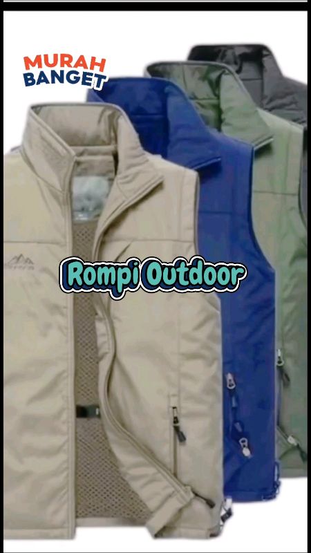 Rompi Outdoor keren. #rompipria #rompimurah #rompioutdoor #rompitactical #rompi #shopeeterkini #ShopeeFashionHaul #ShopeeReview #ShipeeVideoViral
