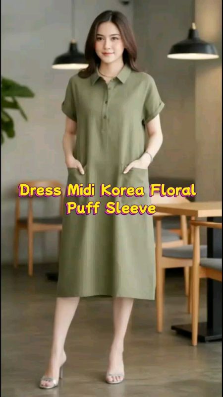 Dress Midi Korea Floral Puff Sleeve #dressmidikoreanflora #SultanShopeeVideo #PromoNonStop #TermurahDiShopee #ViralDiShopeeVideo #RacunShopeeCheck