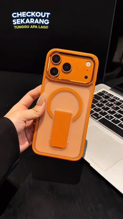 ￼[Mist Blue Case for iPhone 17 PRO MAX] Anti-fouling Folding Stand Softcase ..#caseiphone #viraldishopee #casekekinian #fypシ #casingiphone #RacunShope