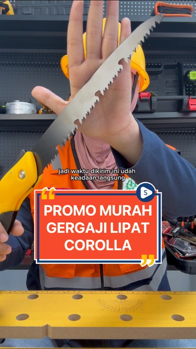 Promo gergaji Corolla #gergajilipatportable #GergajiLipatCorolla #gergajicorolla #corolla #PromoNonStop #promo #DiskonRacunShopee #DiskonShopeeVideo