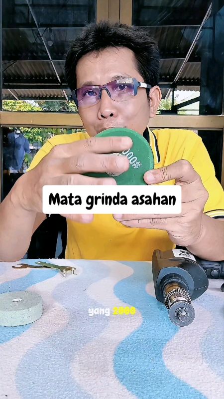 Mata grinda asahan pisau efektip untuk asah pisau dan alat pertanian serta pertukangan #matagrinda #matagrindapoles #RacunShopee #fypツ