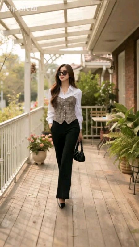 3in1 setelan korean style ( blouse, celana cutbray dan shoulder bag) #ShopeeLook #RacunShopee #RacunShopeeOutfit
