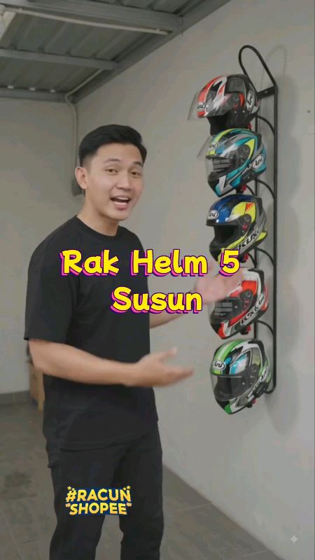 Simpan helm lebih rapi, hemat tempat, dan mudah diambil setiap saat. #GantunganHelmDinding #RakHelm #PenyimpananHelm