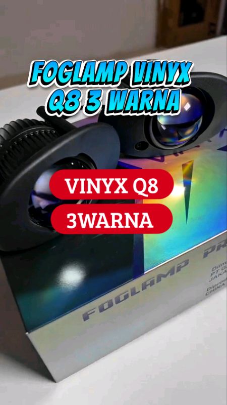 Vinyx Q8, Foglamp Biled 2 inci dan 3 warna dari Vinyx. #foglamp #foglampbiled #vinyxQ8 #RacunShopee #RacunShopeeCheck