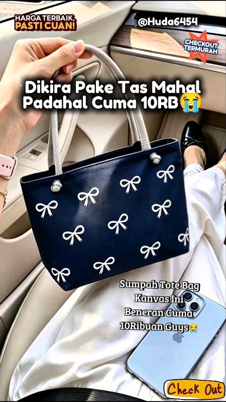 Tas Kanvas Murah🤩#RacunShopee#Diskon50Persen...