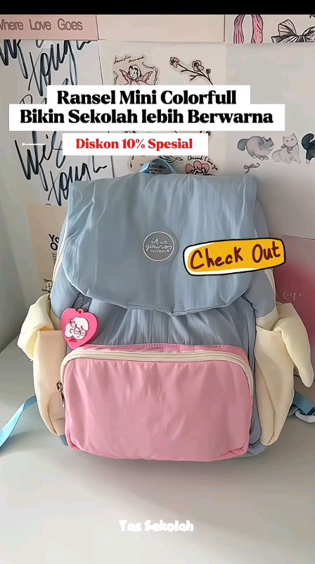 Buat Hari disekolah lebih berwarna pake Ransel ini #ranselsekolah #ranselwanita #backpack #backtoschool #TermurahDiShopee #ranselkuliah #ranselmini
