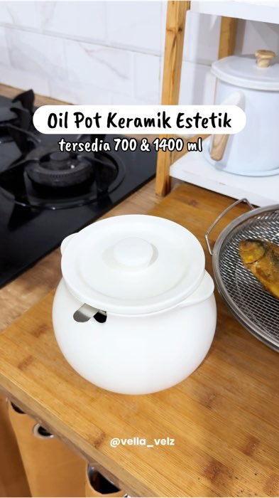 Tempat untuk minyak jelantah (yg berkali-kali dipakai) & minyak baru sekali pakai ☺️ #oilpotsaringanminyak #oilpot #wadahminyakbekas #RacunShopee