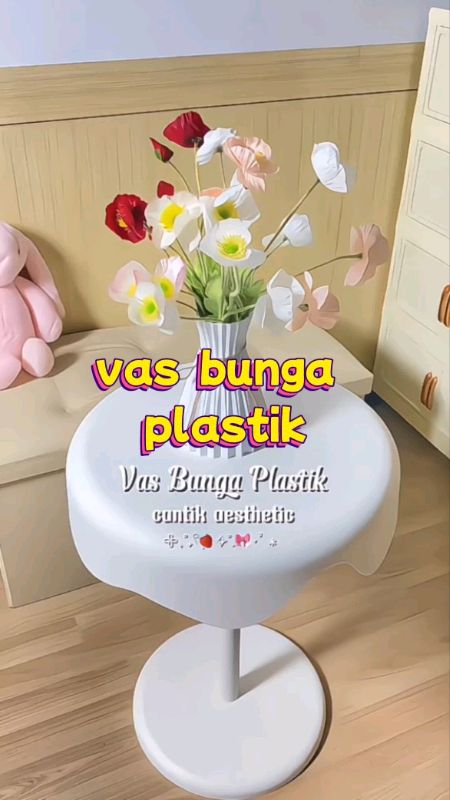 vas bunga plastik hiasan meja #vasbunga #vasplastik #fyp #DiskonRacunShopee #hiasanrumah
