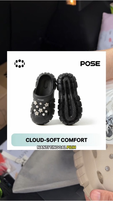 POSE Pioneer Clogs Original  Udah ready dengan aksesoris nya 🤩✅🛍️   #pose #sandalbaim #RacunShopee #TermurahDiShopee