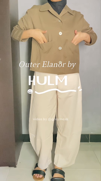 Outer Eleanor HULM warna Mocha size M. TB154/BB47. #outerhulm #outerwanita #ootd