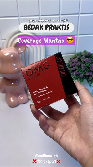 Bedak + foundation dalam satu produk, praktis banget! #OMGTwoWayCake #FlawlessTanpaFilter #MatteSeharian #OilControlMakeup #CoverlastLook #bedakpadat