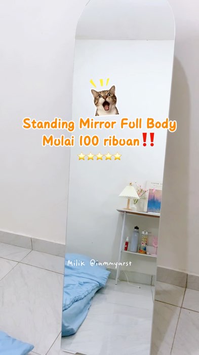 Gak nyangka semurah ini 🫠😍 #GakNyeselBeliIni #ShopeeLook #RacunShopee #standingmirror #kacafullbody #cerminfullbody