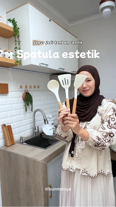 3pcs spatula alat masak silicone tahan panas #spatulasilikon #ViralDiShopeeVideo #DiskonRacunShopee