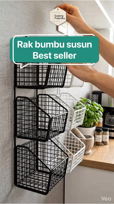 Rak bumbu dapur gantung #rakbumbudapur #rakbumbugantungdapur #ShopeeLook #ShooeeBeautyHaul #ShopeeFashionHaul #ShopeeCOD