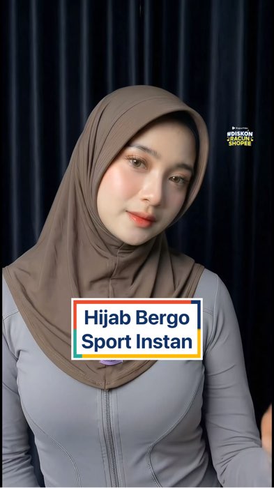 Bergo sport cantik🥰#bergo #bergoinstan #bergosport #bergomurah #77megashoppingday #FashiondiShopee #SpillBawaBerkah #ShopeeLook #RacunShopee
