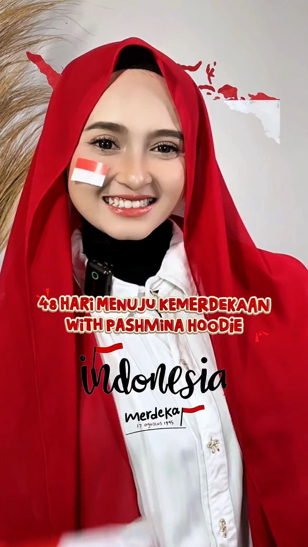 pashmina hoodie edisi kemerdekaan, checkout  now#HijabMudymudy #pashmiahoodiemudy #pasminahoodiemudy #pashminaceruty #pashminapolos