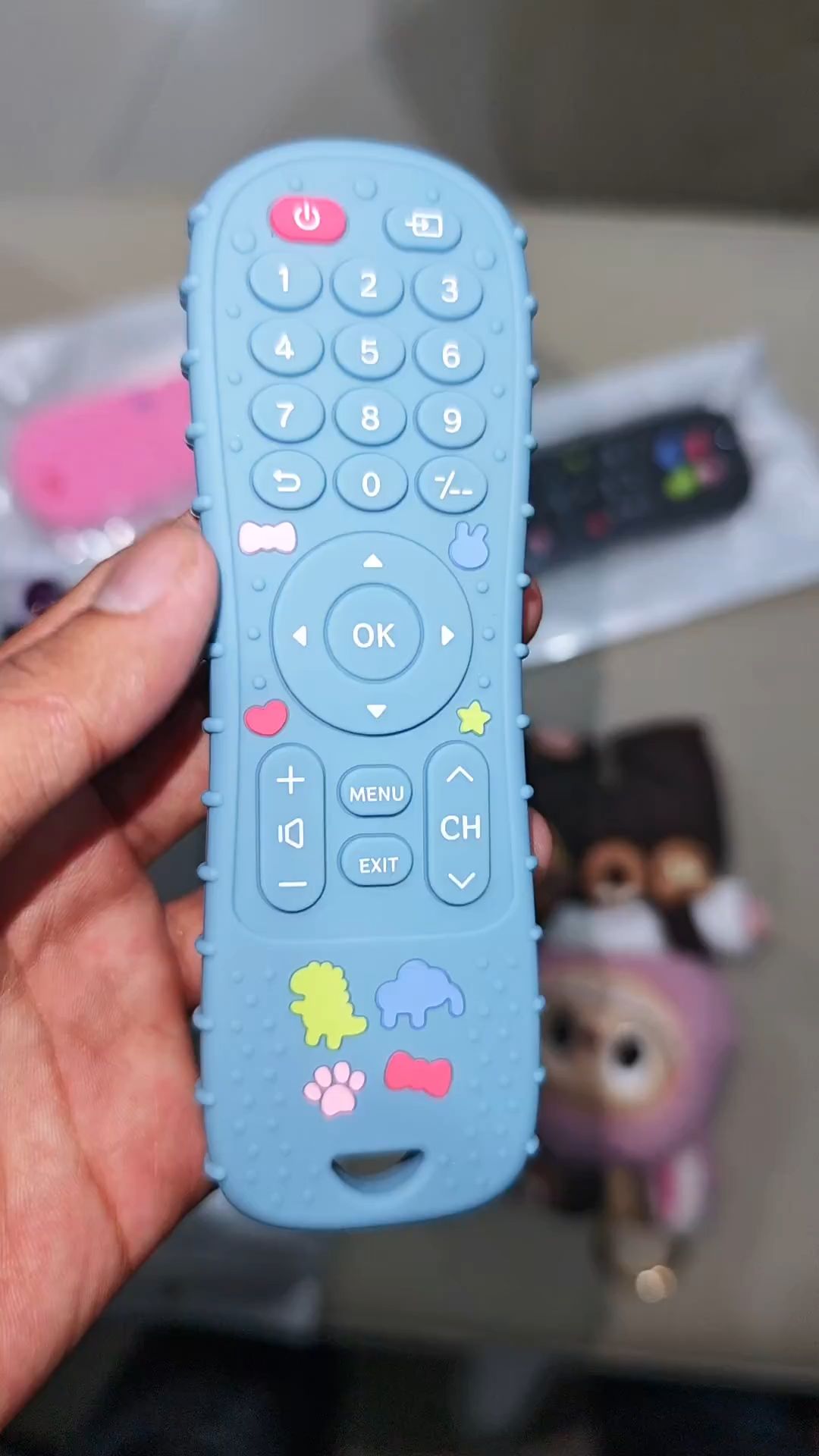 CBA Mainan Edukasi Bayi Teether Silicone Remote TV Gigitan Bayi BPA Free Motorik Rattle Stroller
