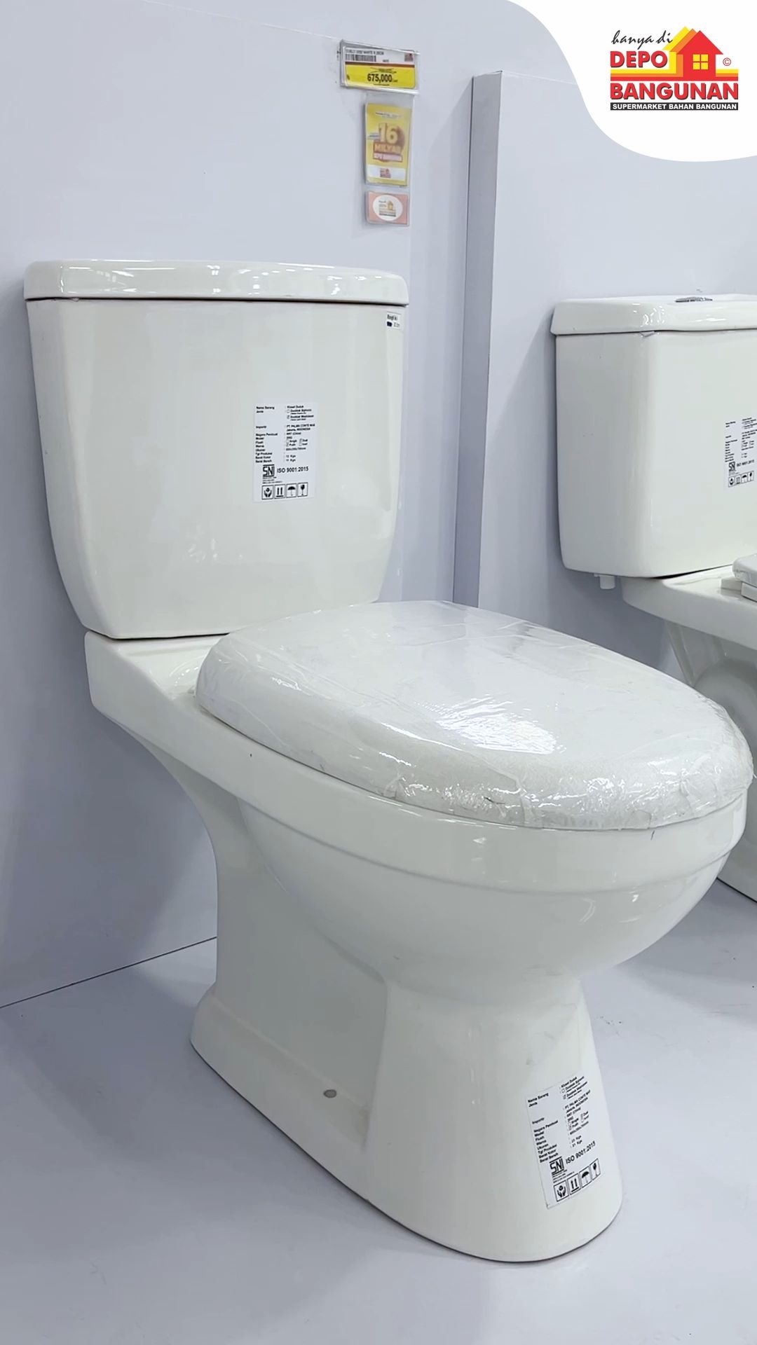 🚽 Kloset Duduk Minimalis DBS 2082 White R30cm, toilet kamar mandi kuat, desain modern & nyaman dipakai. Beli sekarang sebelum stok habis! 🛒