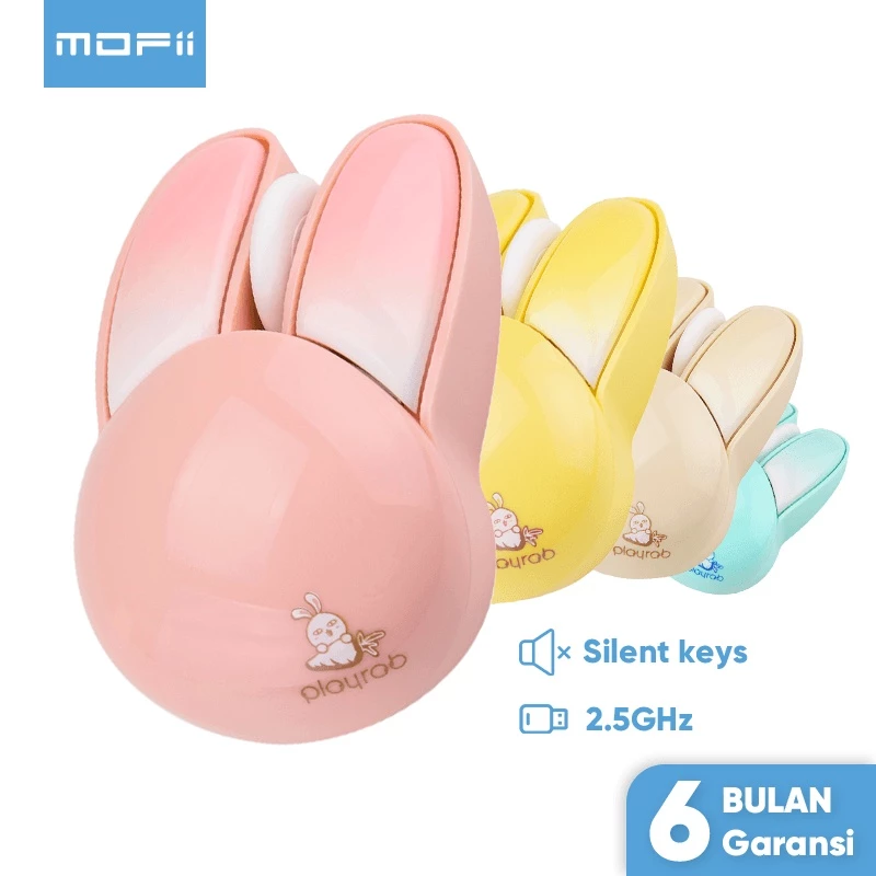 MOFii Mouse Wireless 2.4G Silent Click Rabbit Ear Design M6