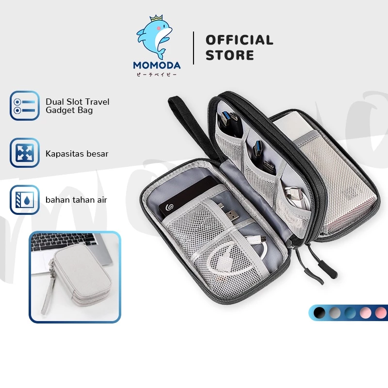 MOMODA Tas Handphone / Tas Power Bank / Travel Organizer / Pouch HP Tas Gadget Travel Organizer Pouch Powerbank Anti Air