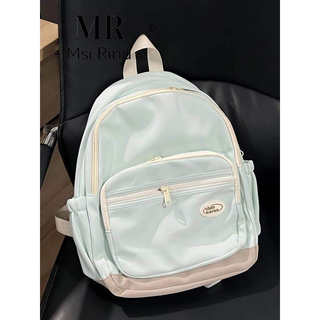 Y2.Morgan Versi   Warna Solid Tas Sekolah Multifungsi Untuk Perempuan  Ransel Mini Untuk Pelajar Perempuan  Ransel Kecil Kasual Segar Sederhana
