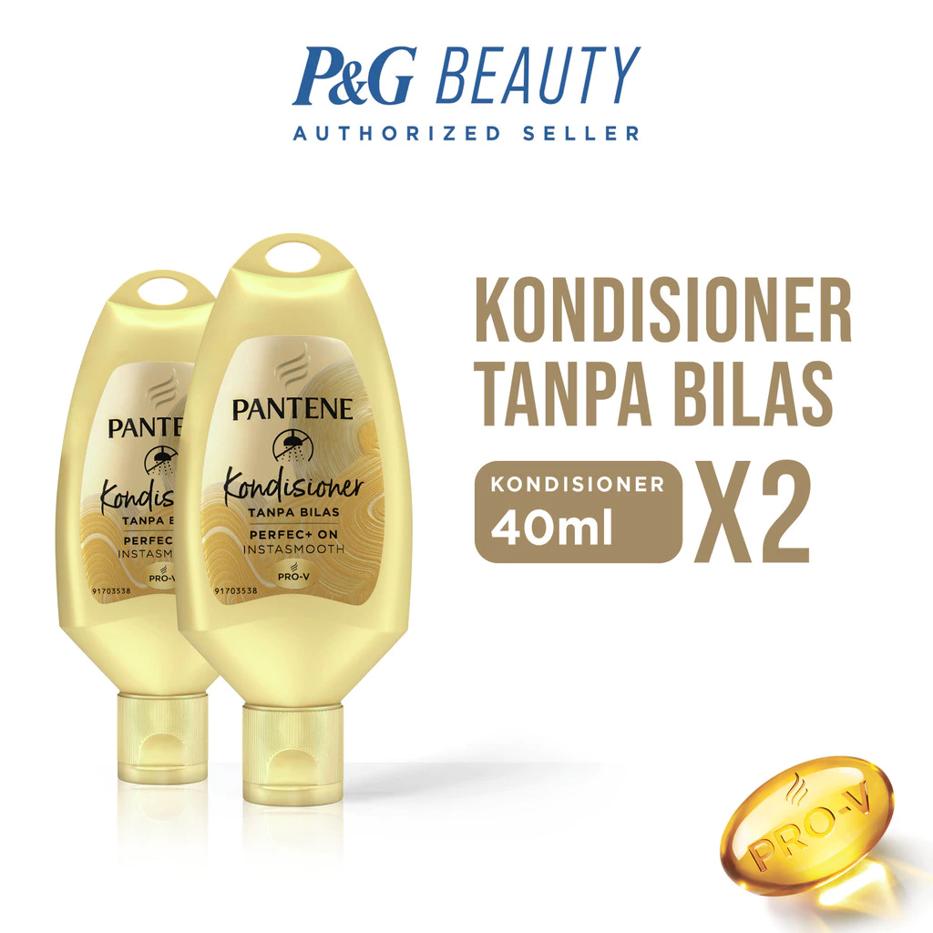Pantene Kondisioner Anti Lepek Perfec+on Tanpa Bilas Pro-V Perawatan Rambut 40ml x2 / Pantene Conditioner