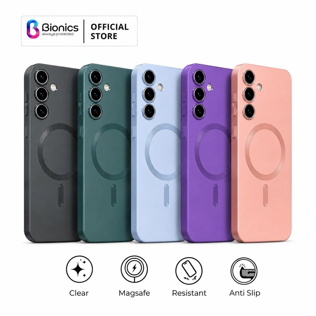 Bionics Softcase for Samsung A57 A37 A27 A17 A56 A36 A26 A16 A55 A35 A25 A15 A54 A34 A24 A14 S24 S25 Ultra FE Ultraflex TPU Magnetic Case