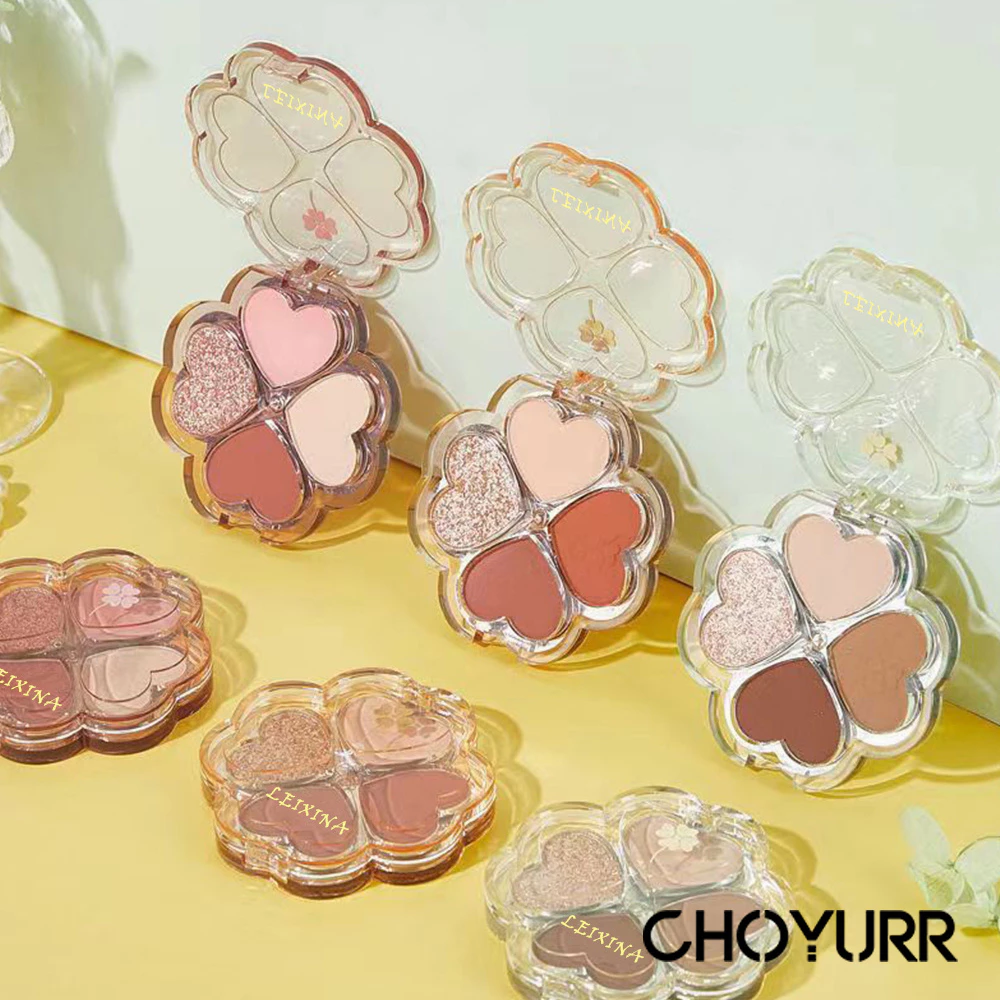 [COD]Eyeshadow 4 Warna Blink Glitter Eyeshadow High Pigment Dan Smooth Powder Calay Eye Shadow Palette Tahan Lama Shimmer Eyes Makeup-CH