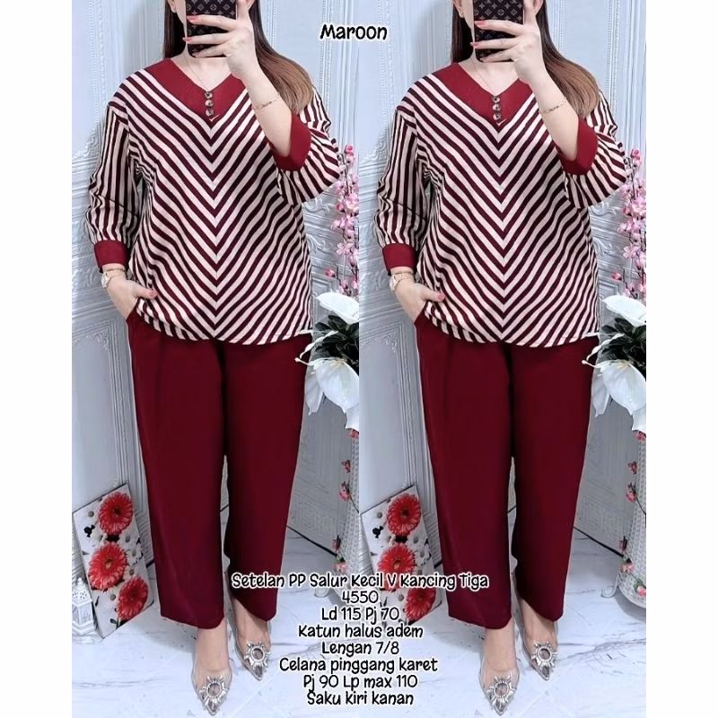 SETELAN WANITA PP RAYON SALUR ZIGZAG PREMIUM